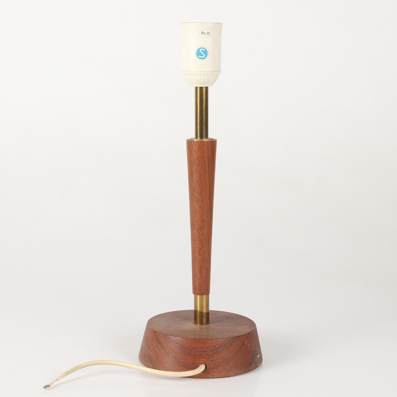 TABLE LAMP, teak, 1950s/60s.