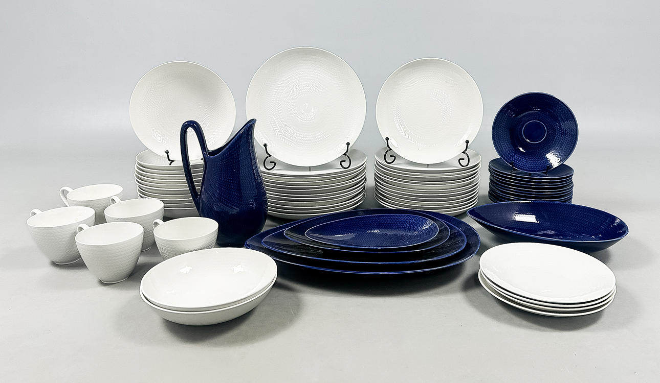 DINNERWARE, 66 pieces, "Blå eld", Rörstrand.