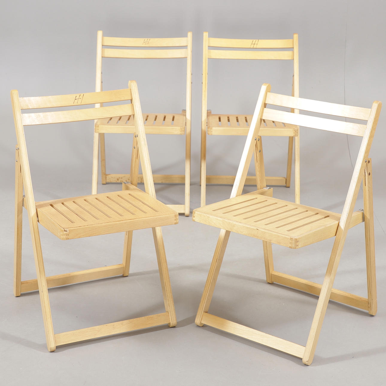 FOLDING CHAIRS, 4 pcs, birch, IKEA.