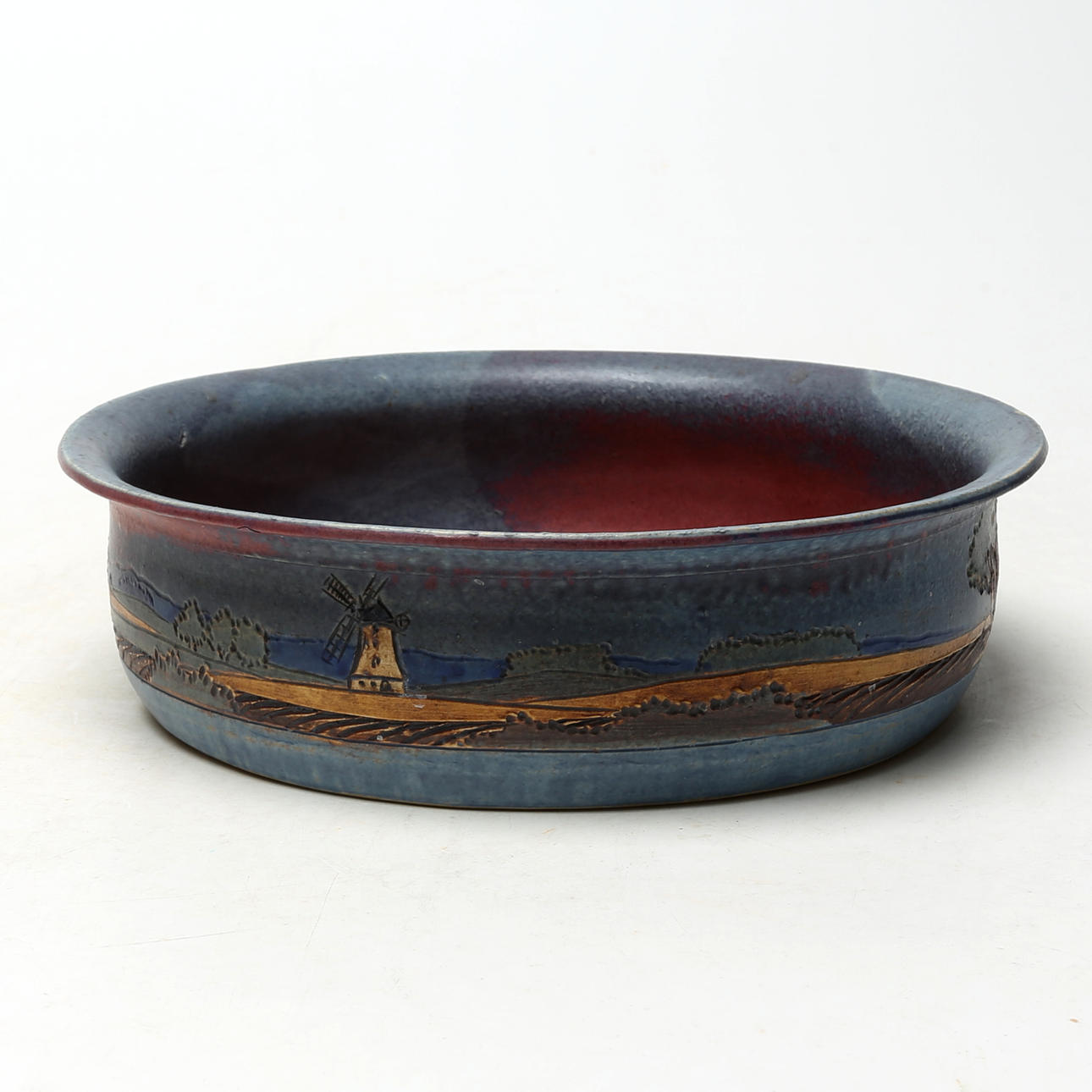 OIDENTIFIERAD KONSTNÄR. BOWL, art pottery, signed.