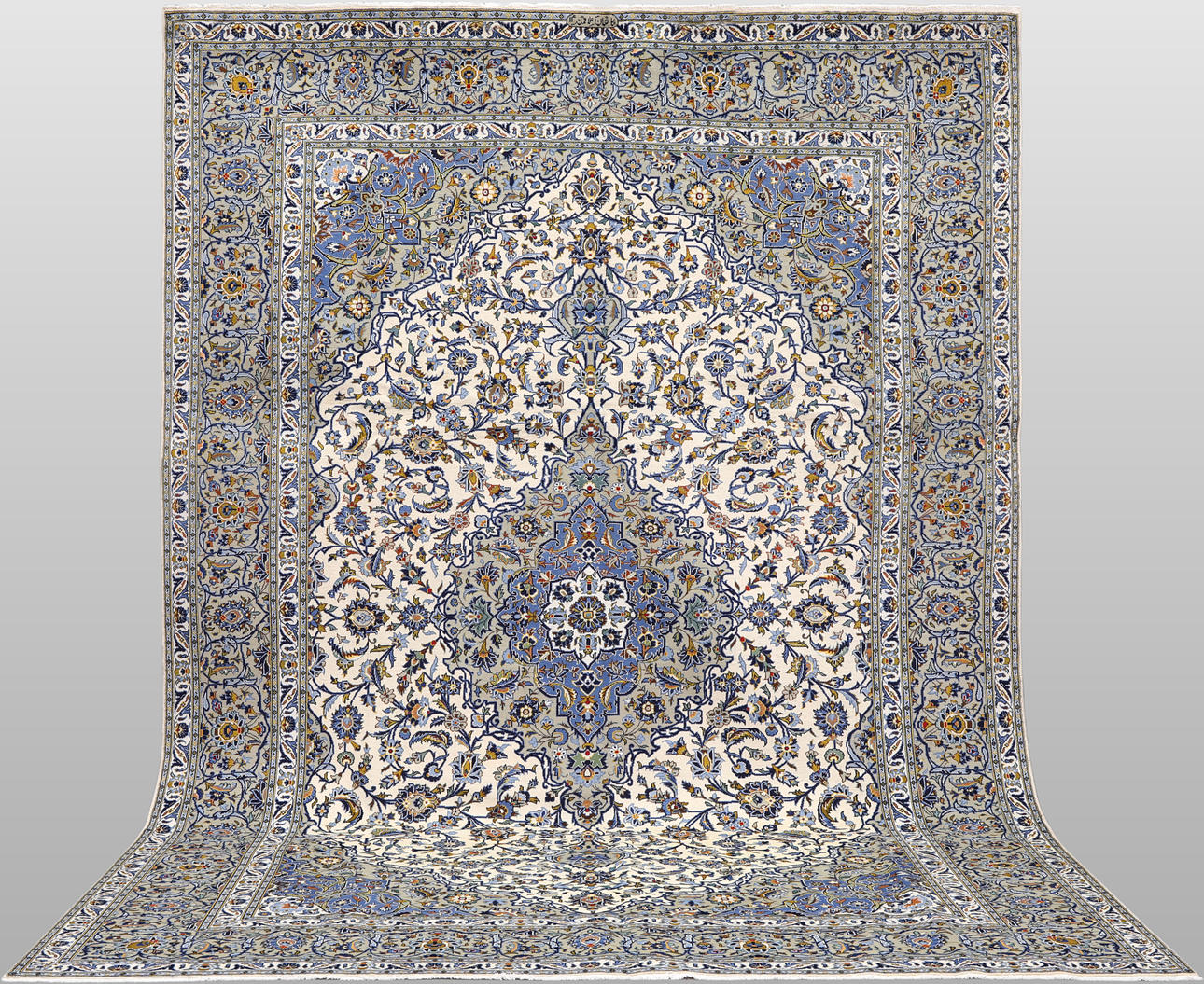 ORIENTAL CARPET. Light Keshan, signed, 386 x 281 cm.