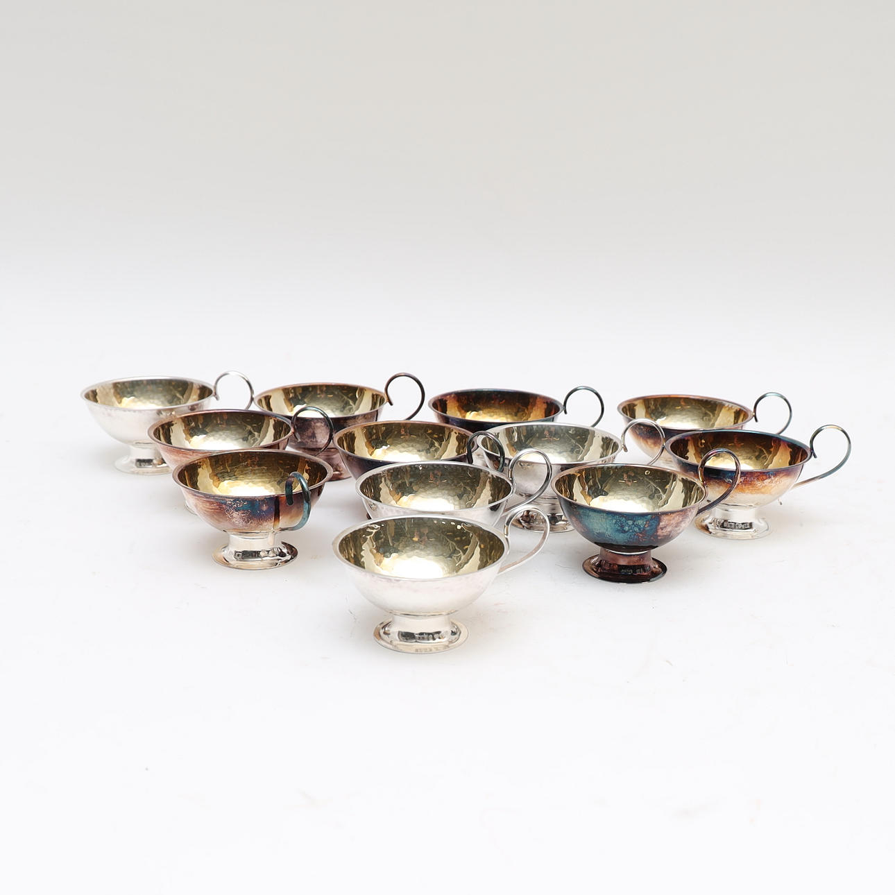 PUNCHMUGGAR, 12st, silver, Gab, kulhamrad dekor.