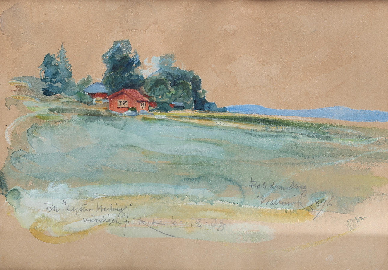 ROBERT KARL LUNDBERG. Watercolour, signed, dated 1896.
