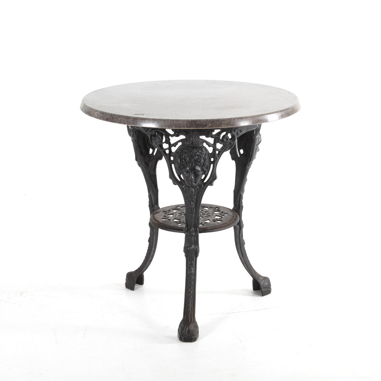TABLE, cast iron, diameter 70 cm.
