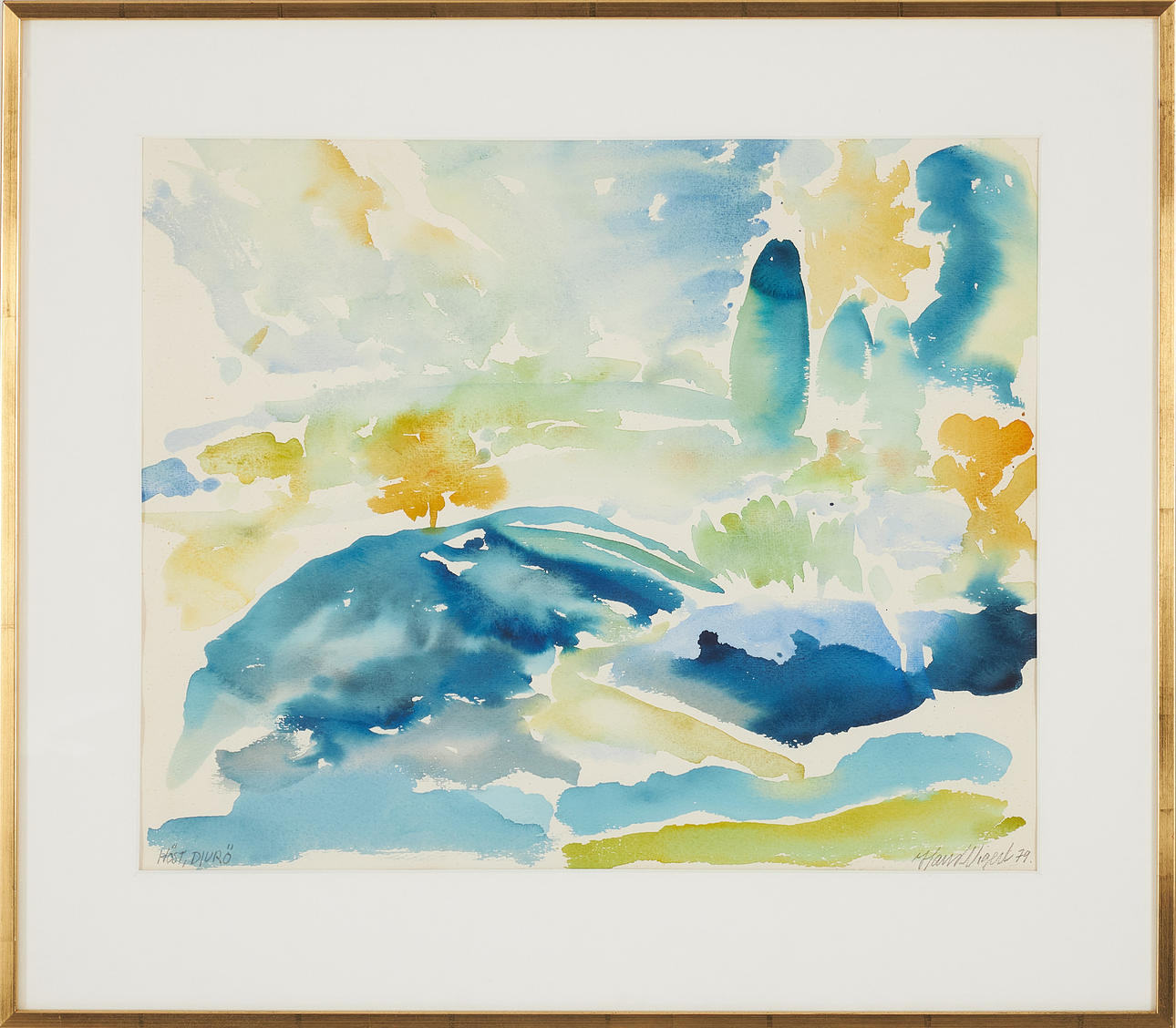 HANS WIGERT. "Höst, Djurö", watercolour, signed and dated -79.