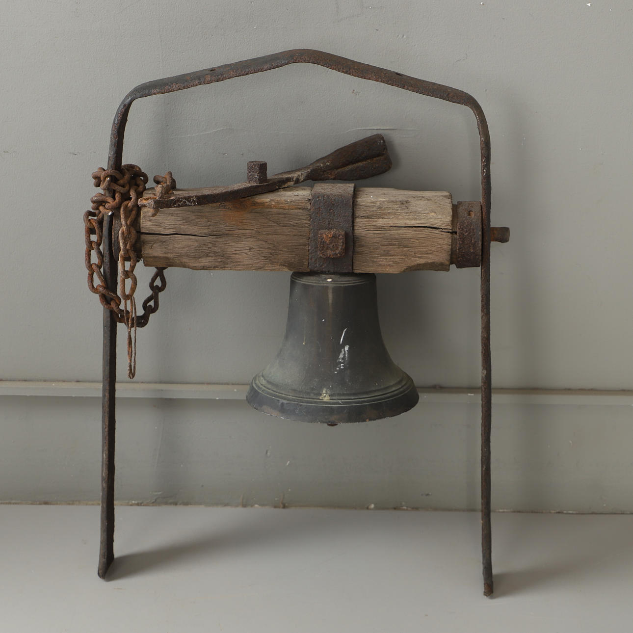 CLOCK, metal, 19th century.