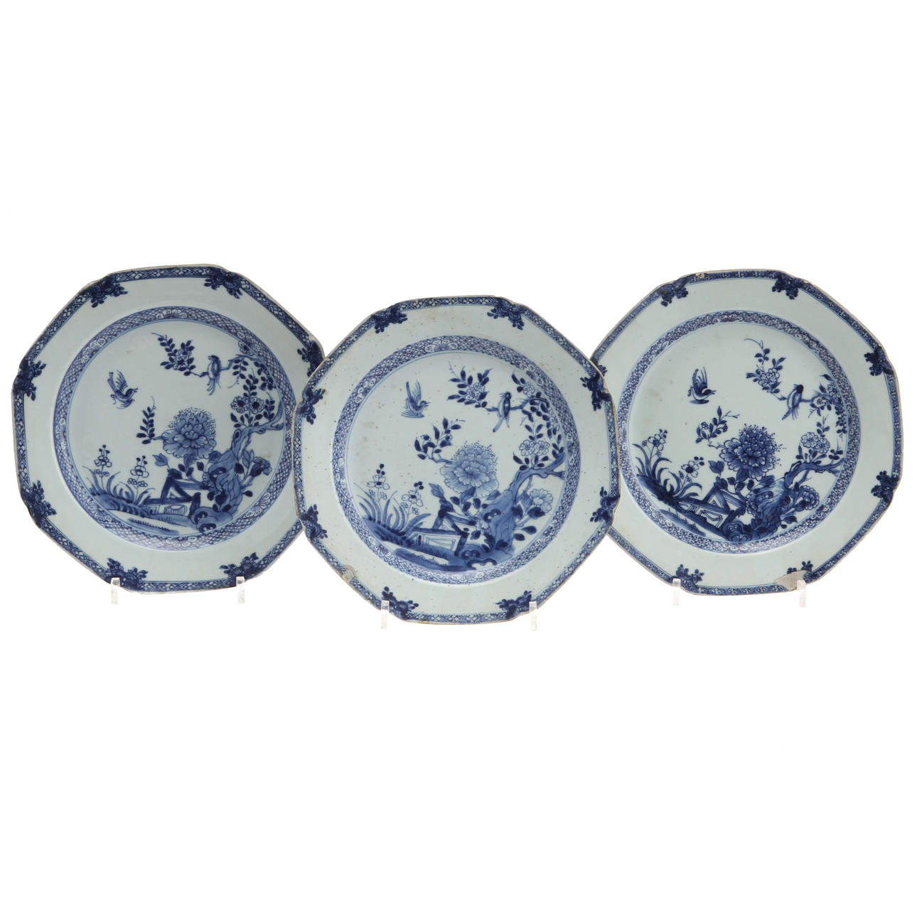 TALLRIKAR, 3 st, Kina, 1700-tal.