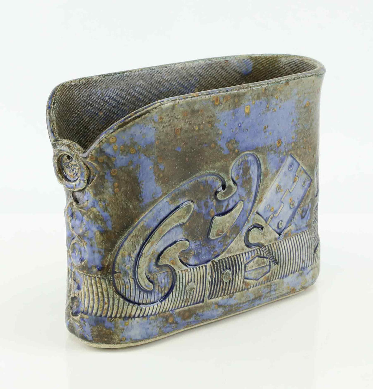 PAULA VON FREYMANN (F.1939). Vase, stoneware, signed, labelled.