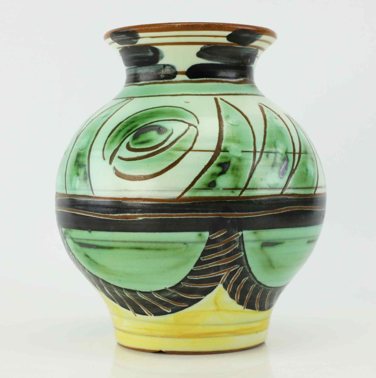 VASE, ceramic, Upsala Ekeby, mid-20th century.