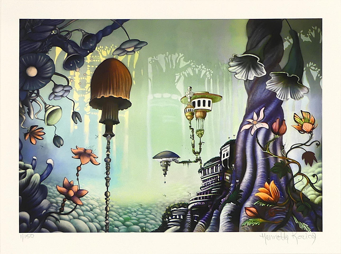 HENRIETTA KOZICA. colour lithograph, loose sheet.