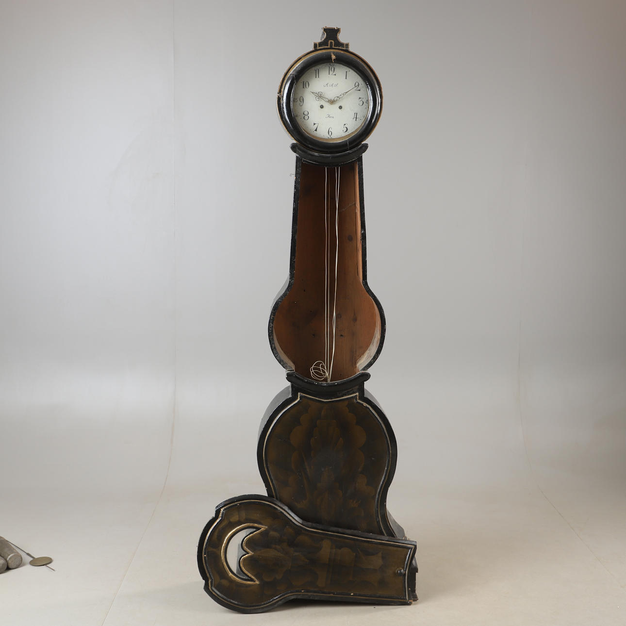 LONGCASE CLOCK, Mora, 19th century.