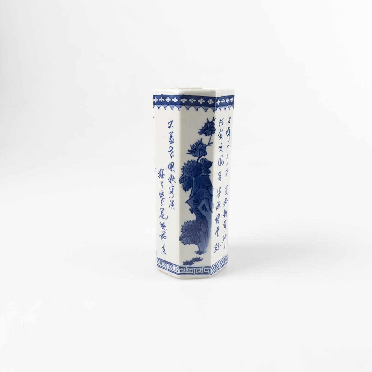VASE, China, octagonal, porcelain, 20th century.