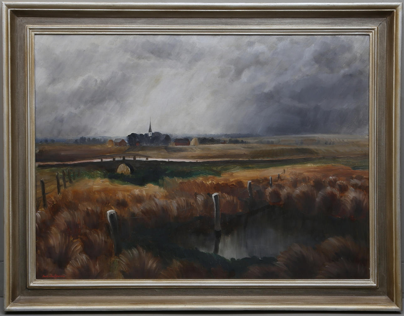 AXEL ANDERSSON. Olja på duk, signerad.