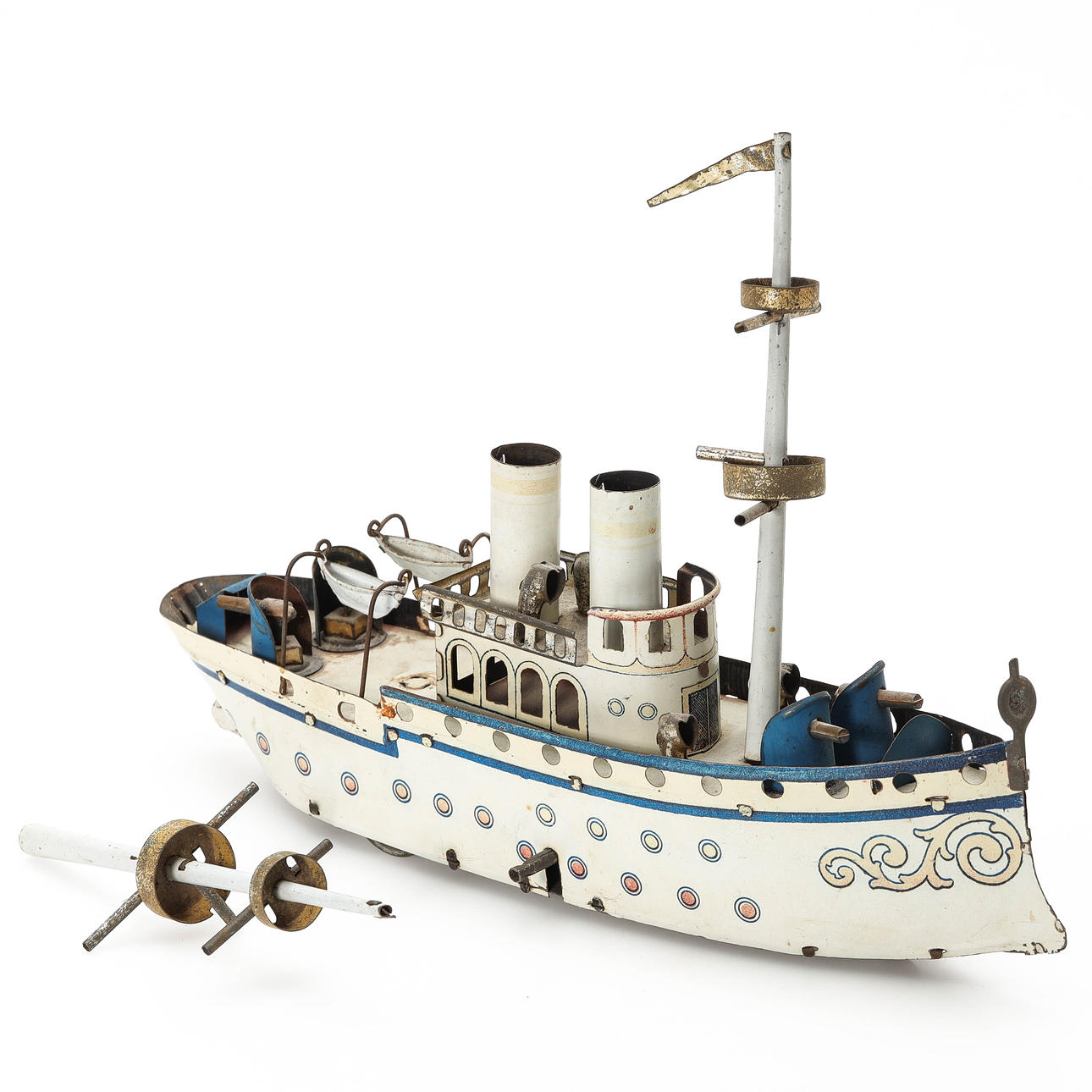 MODEL BOAT, tin, ship, 20th century.