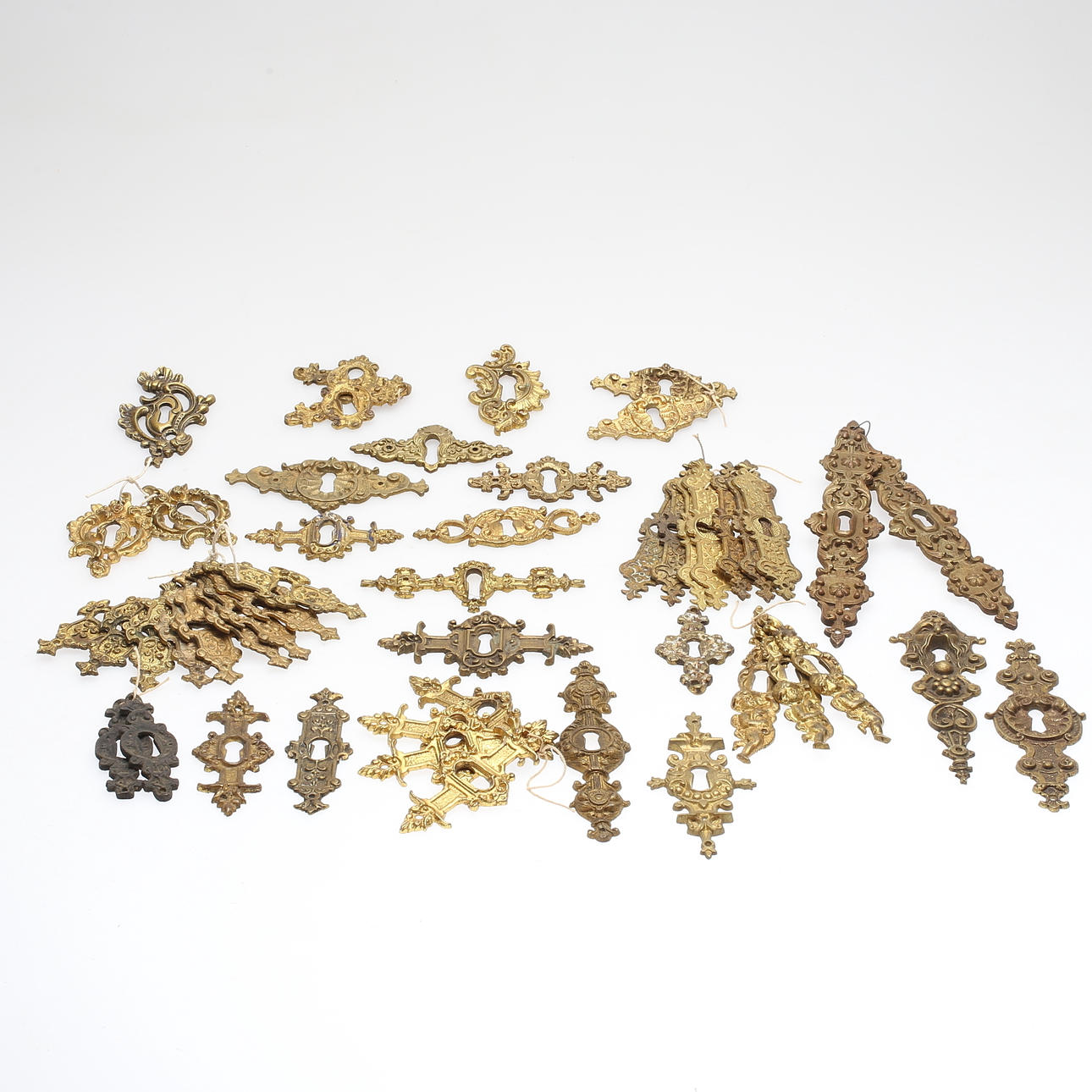 PARTI BESLAG, mässing, 1800/1900-tal.