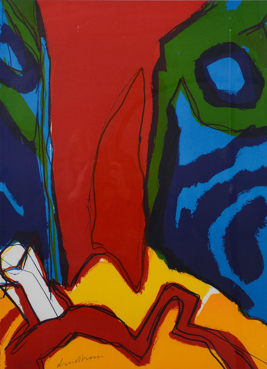 BENGT LINDSTRÖM. Composition, colour lithograph, signed and numbered 82/99.