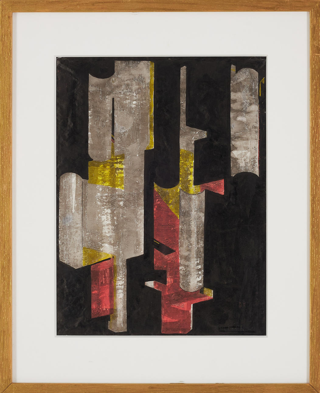 GÖRAN FOLCKER. Composition, watercolour on paper, signed and dated FOLCKER 1960.