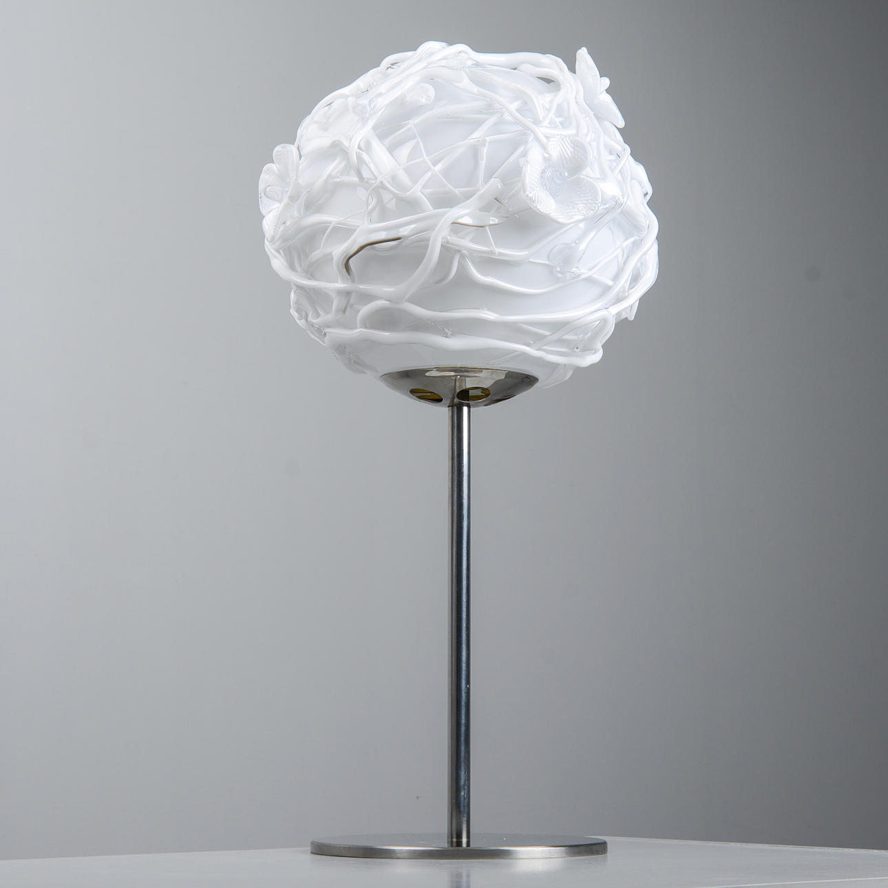 EVA DARPÖ. Table lamp, art glass, signed.