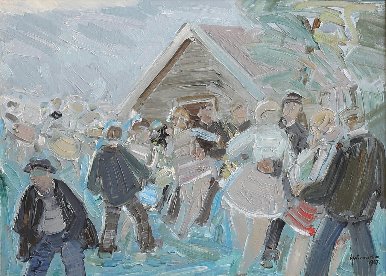 ÅKE WICKSTRÖM. Dans. Olja på duk, signerad och daterad 1967.