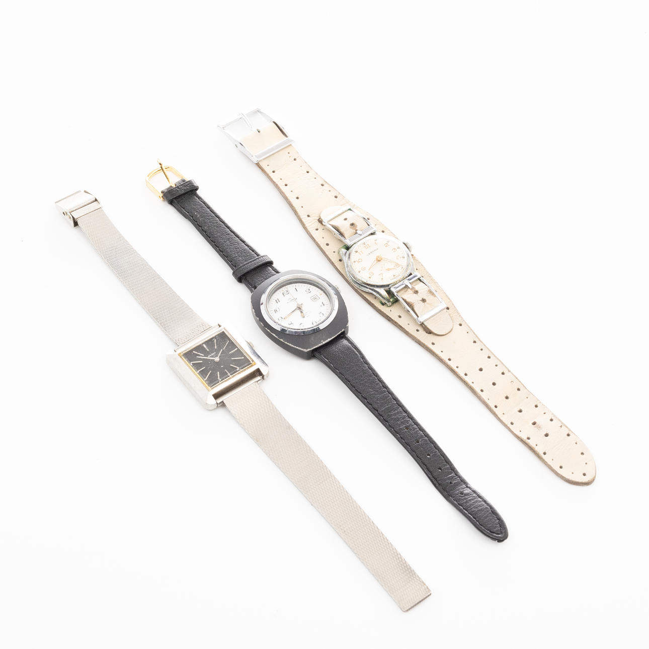 ARMBANDSUR, 3 st, Certina, Lemac, Seiko.