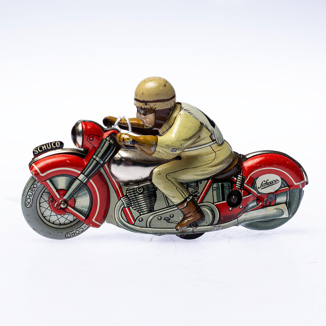 MOTORCYCLE, lithographed tin, Schuco, Germany.