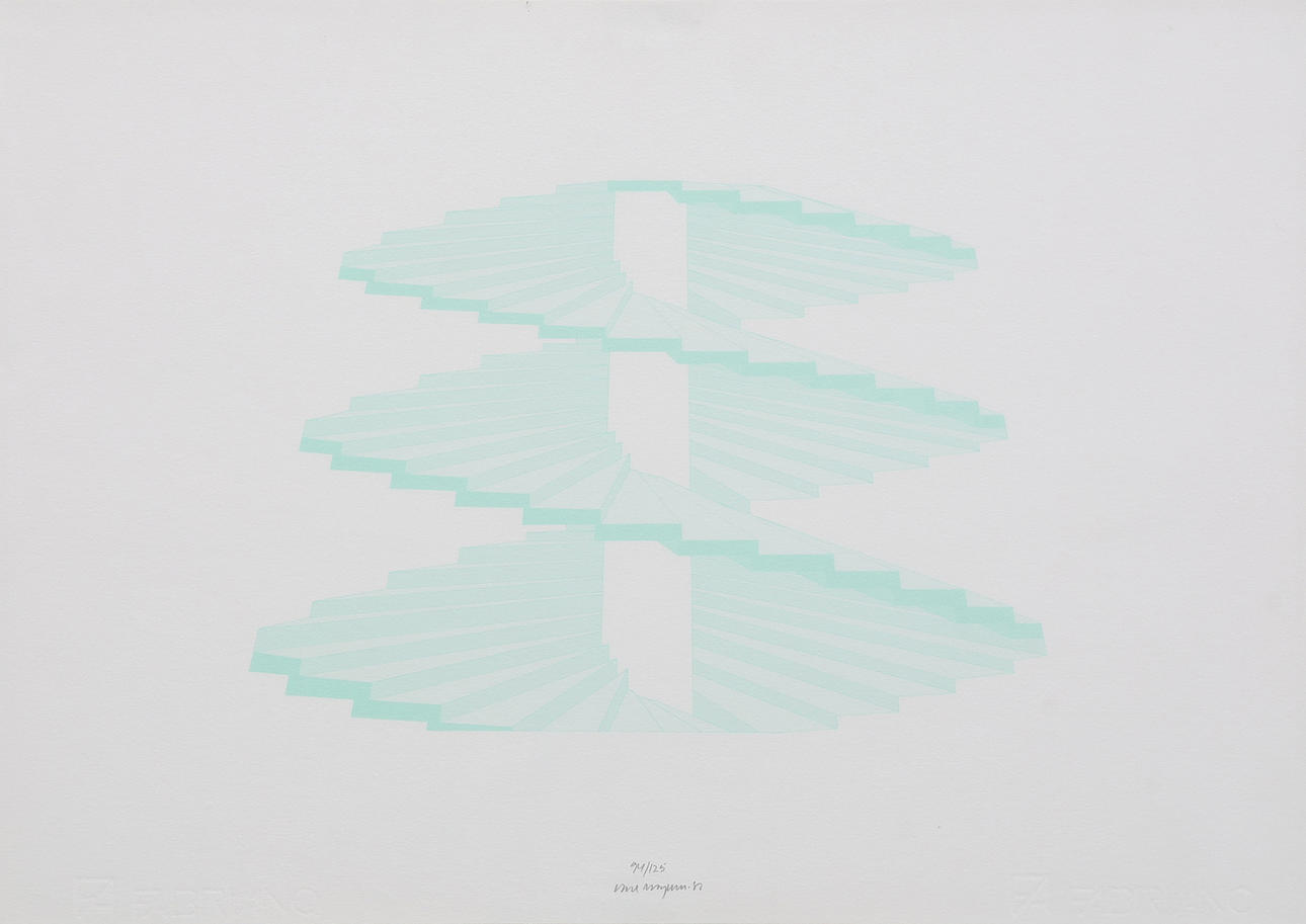 CARL MAGNUS. LITHOGRAPH, SIGNED, NUMBERED 94/125 AND DATED 1980.