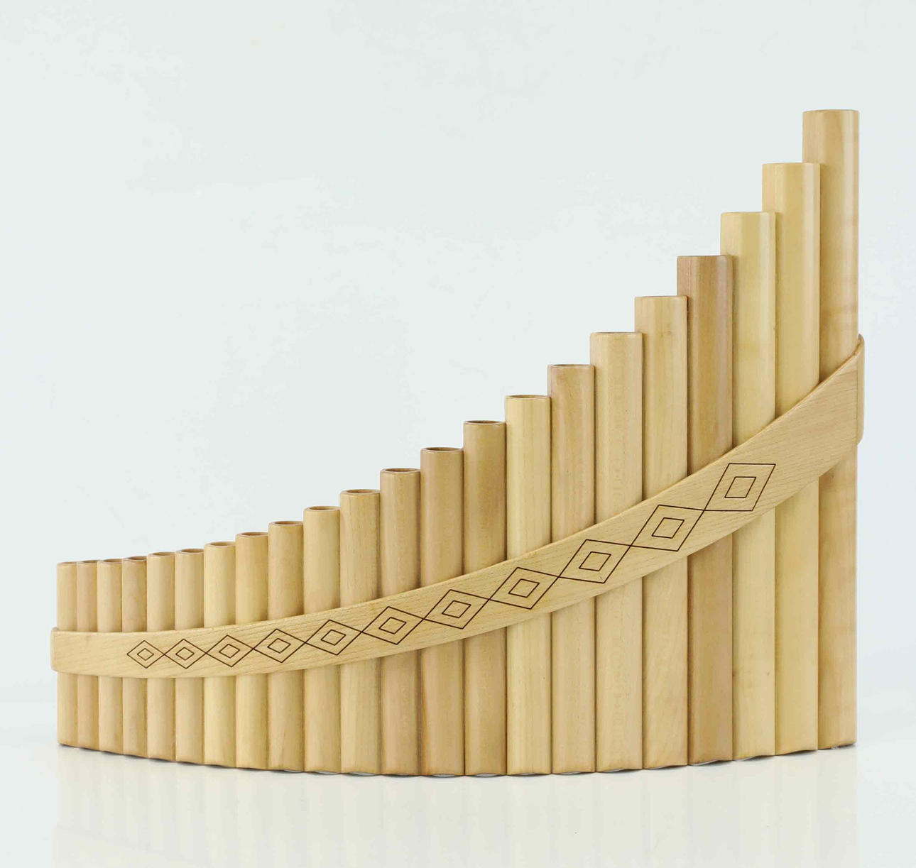 PAN FLUTE, wood, Romania.