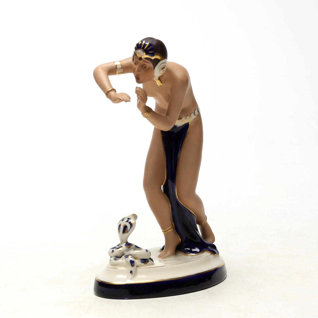 FIGURINE, snake charmer, Royal Dux.