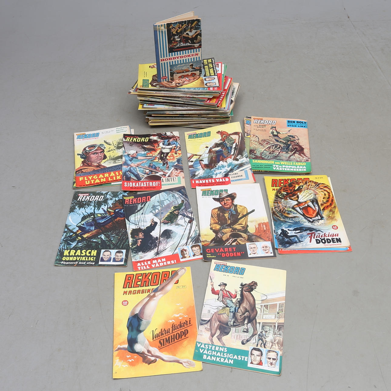 REKORDMAGASINET cirka 100 stycken mellan 1952 och 1966.