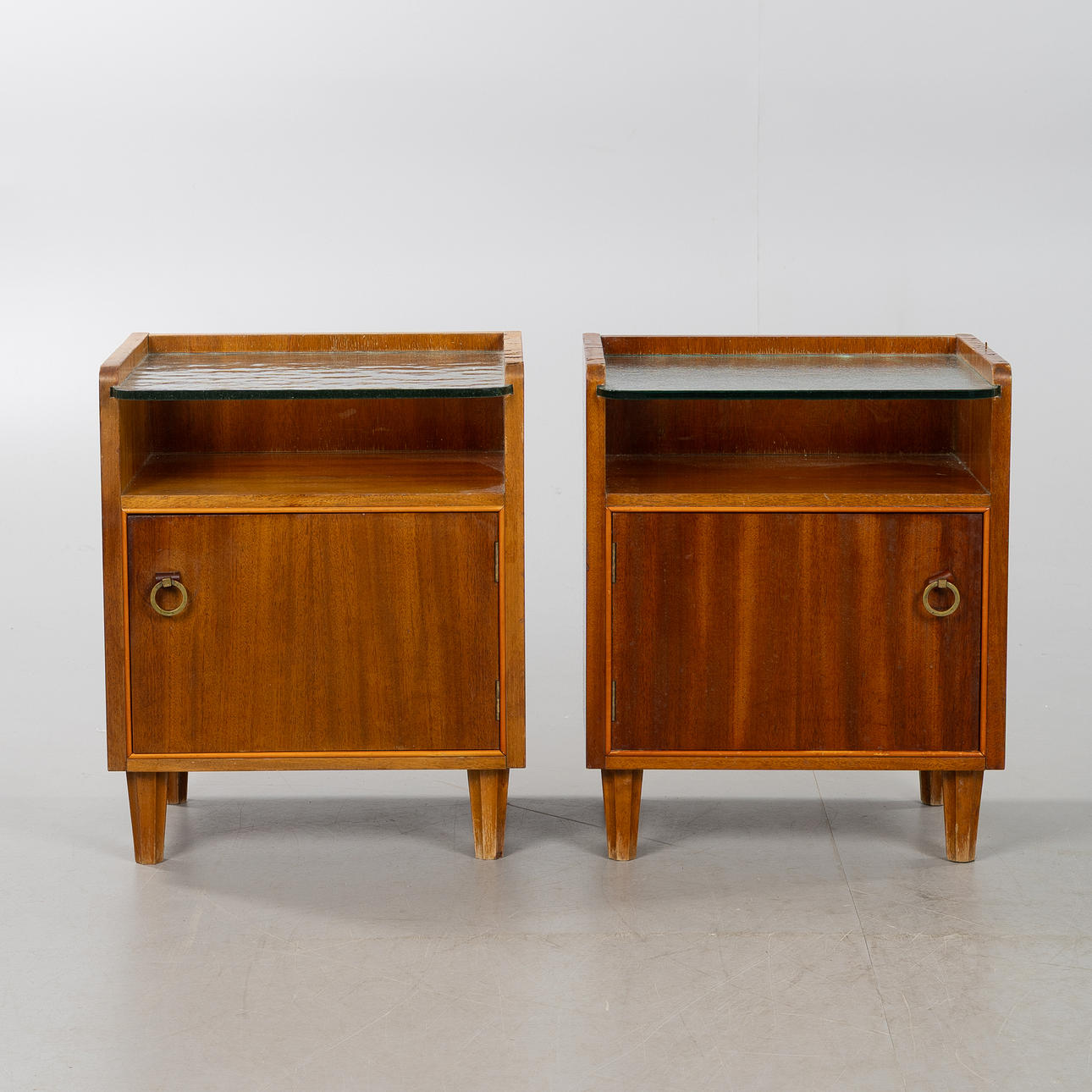BEDSIDE TABLES, a pair, Swedish modern, 1940s.