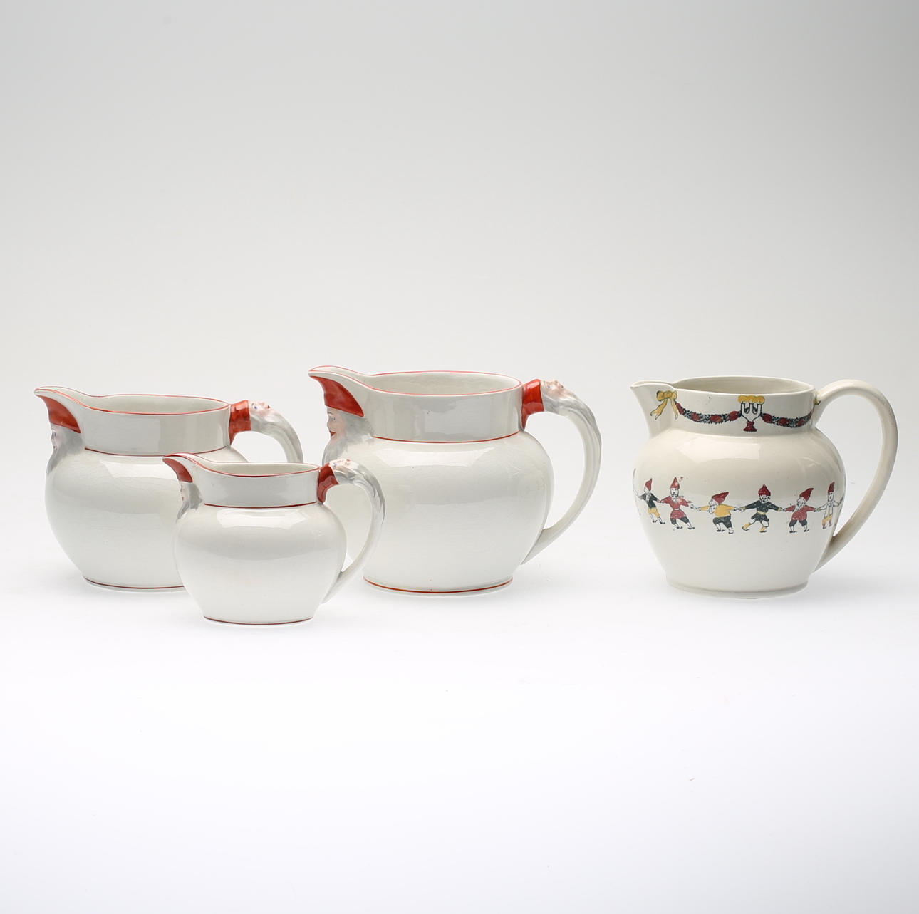 KANNOR, 4 st, Rörstrand och Gustavsberg, tidigt 1900-tal.