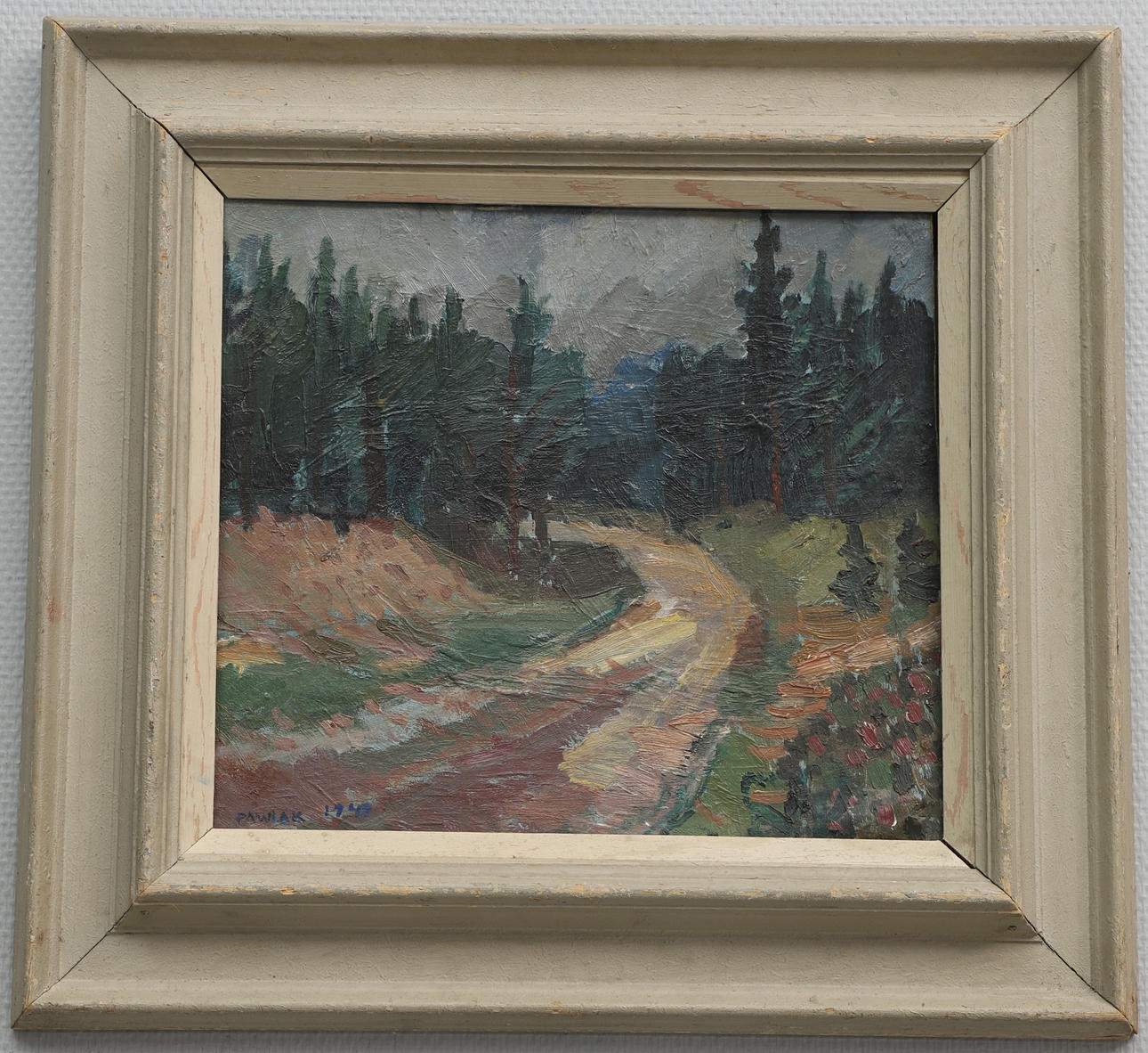 GÖTE PAWLAK. Oil on panel, forest motif, signed, dated.