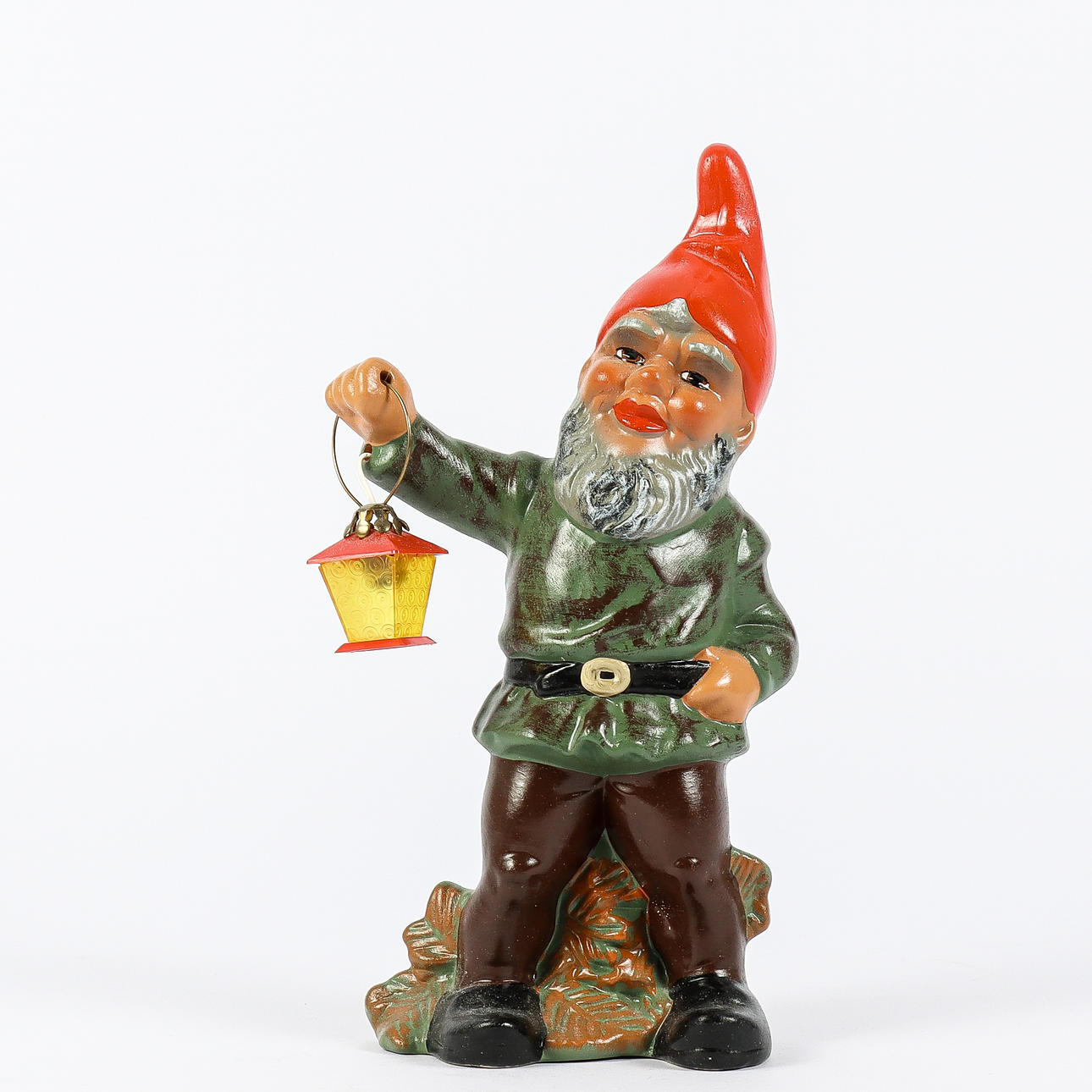SANTA with lantern, earthenware, Germany.
