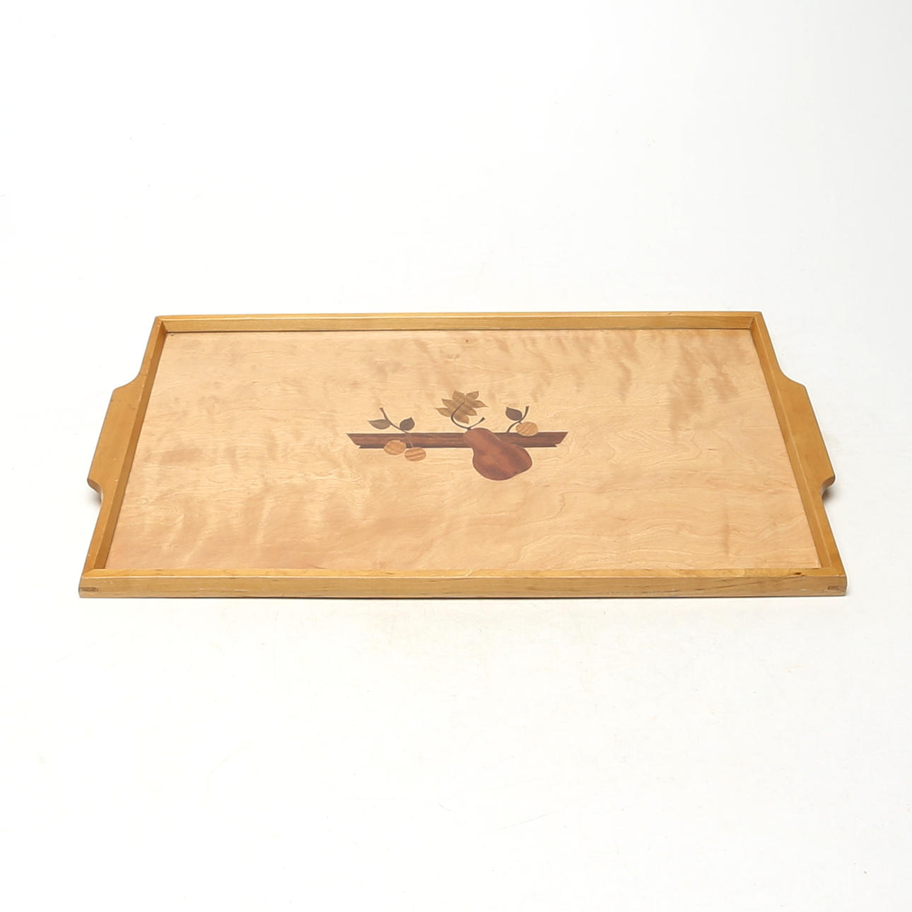 TRAY, marquetry decoration.