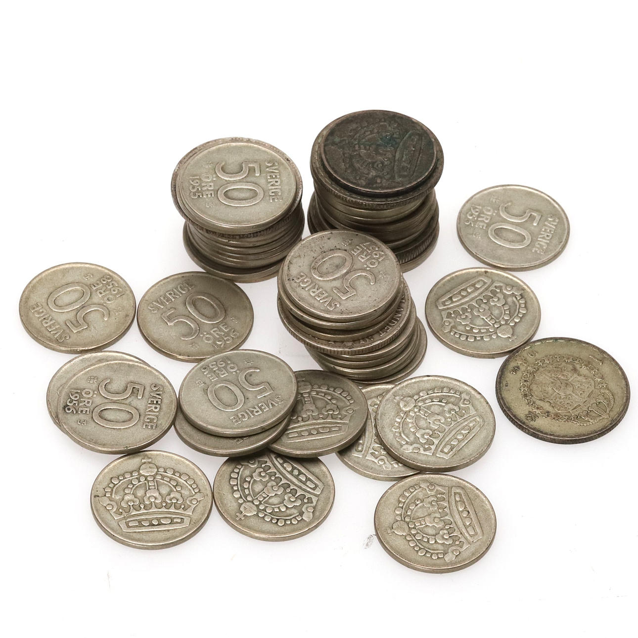 Coins, silver, 270 grams.