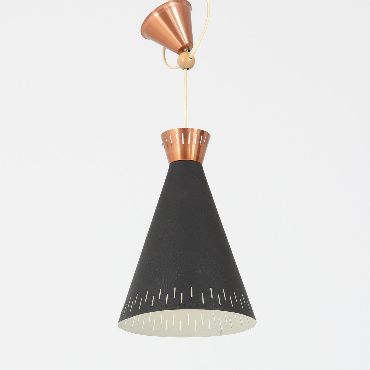 CEILING LAMP, sheet metal, 1950s/60s.