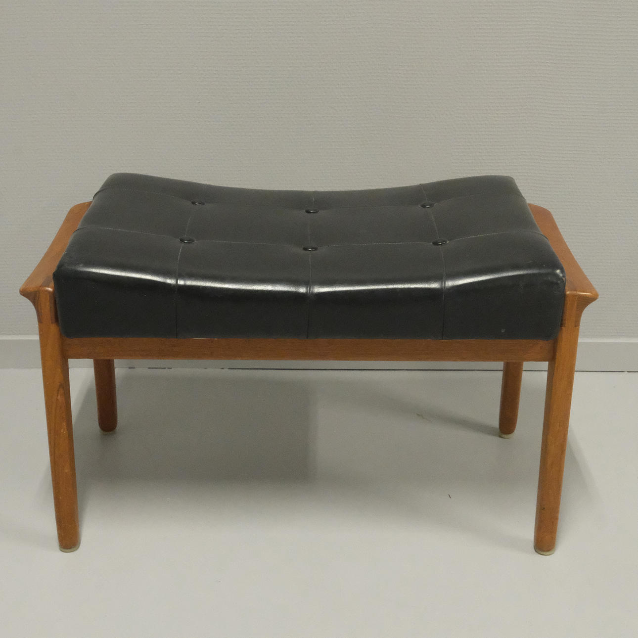 STOOL, VINYL AND TEAK, 1960s, BRÖDERNA ANDERSSON.