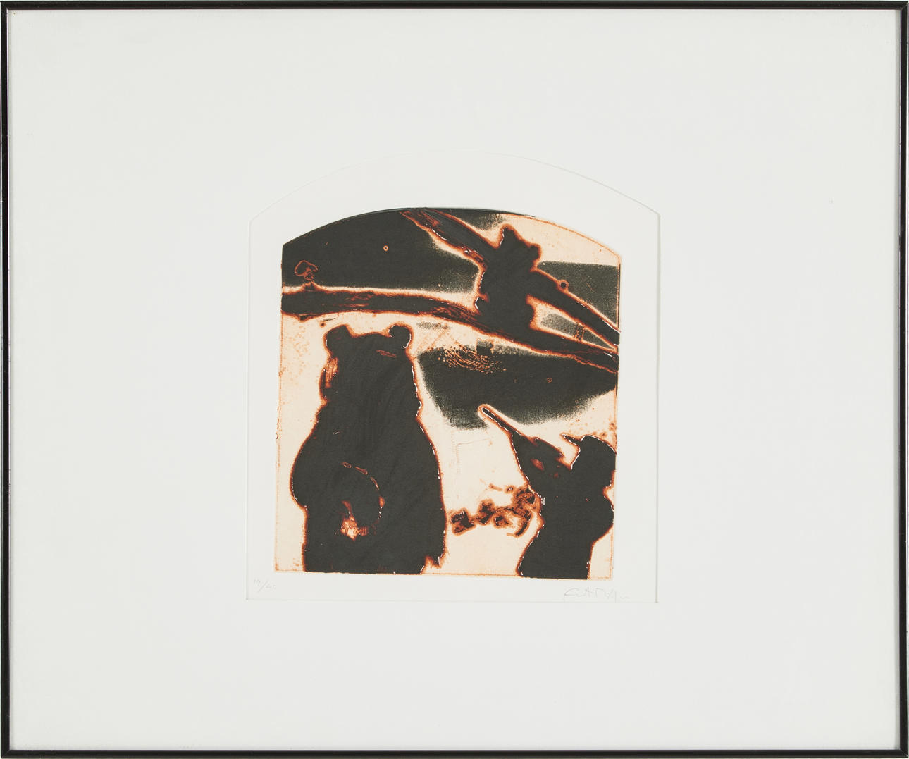 ERNST BILLGREN. Figure composition, colour etching.