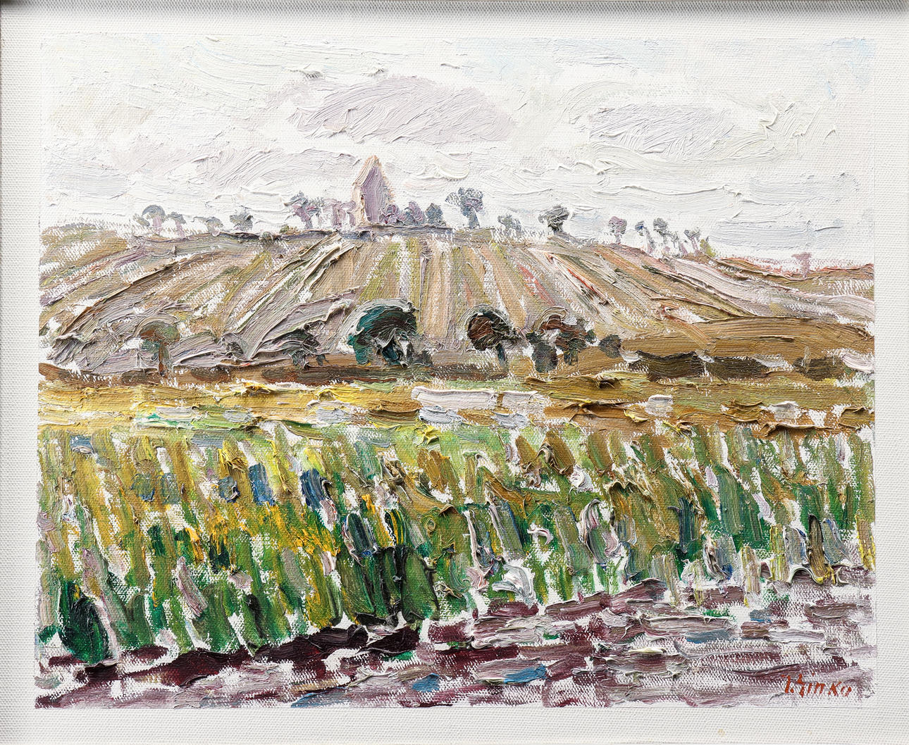 IMANTZ SINKA. Oil on canvas, signed.