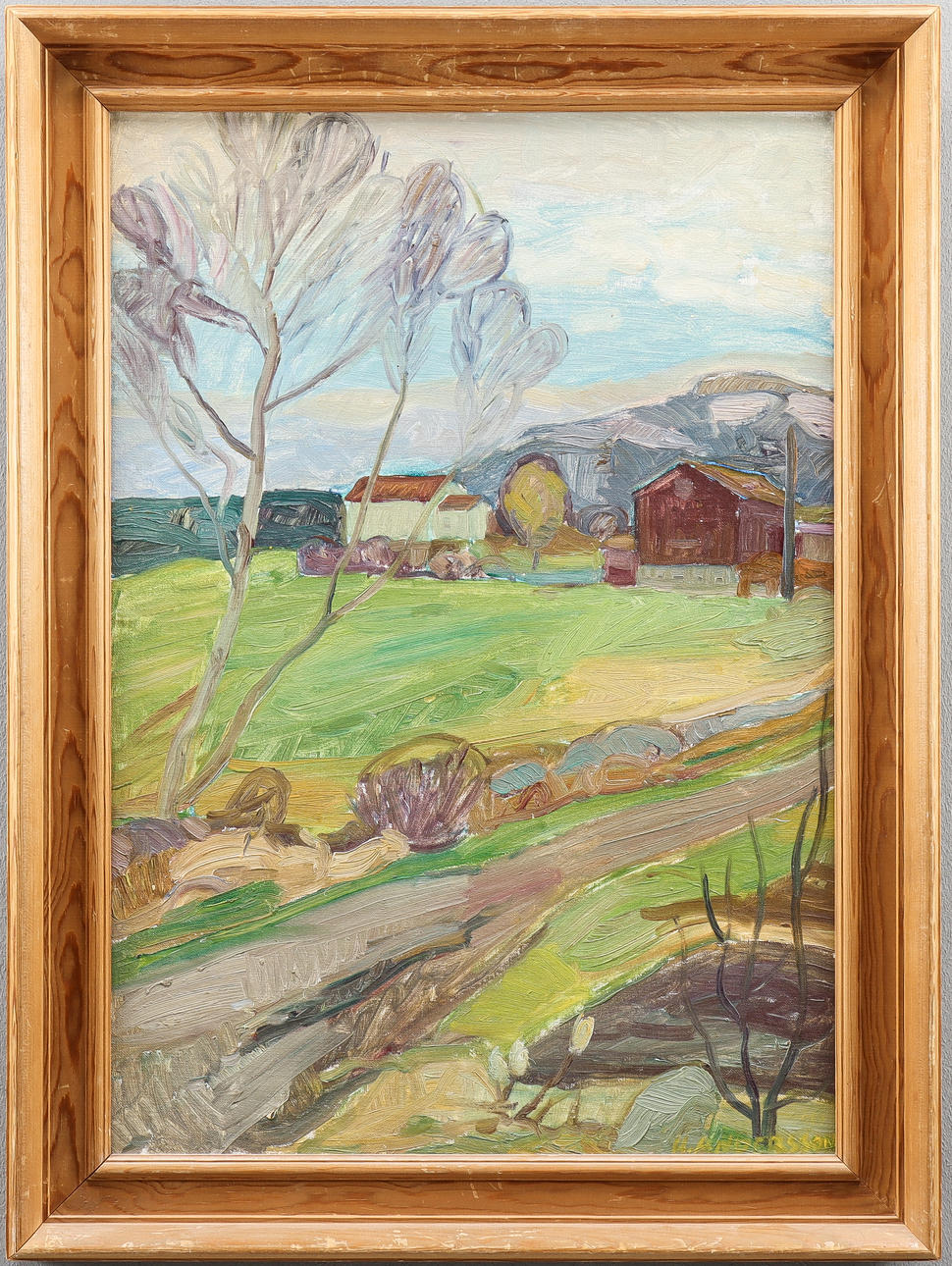 HELGE ANDERSSON. Oil on panel, signed.