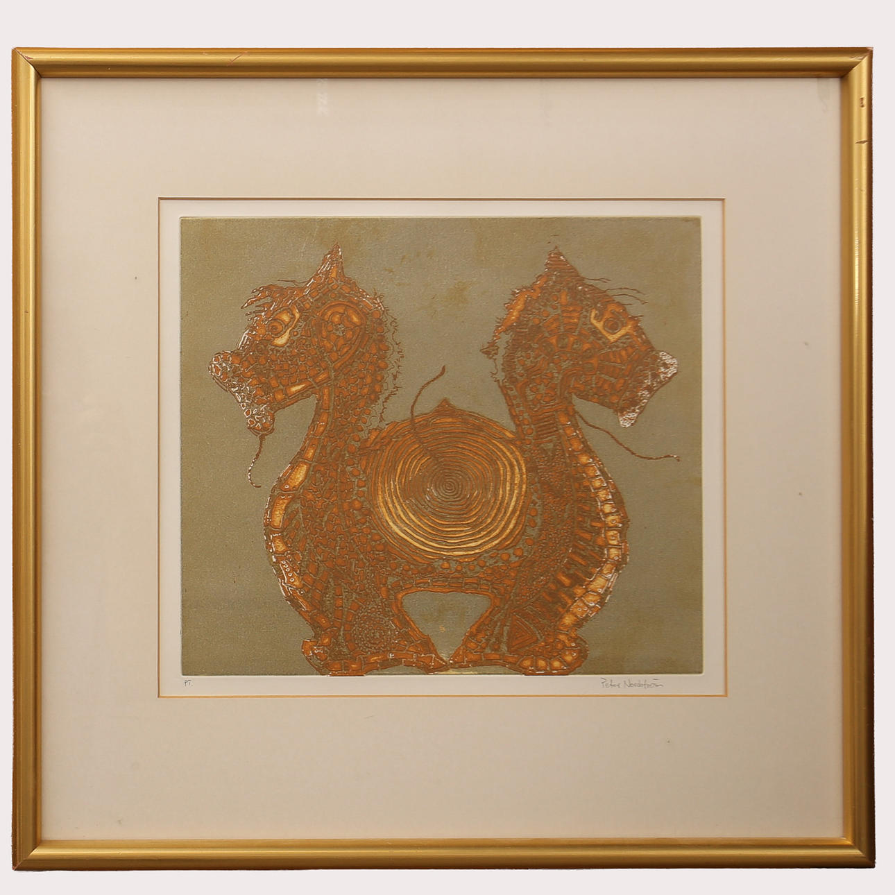 PETER NORDSTRÖM. Etching, PT, signed.