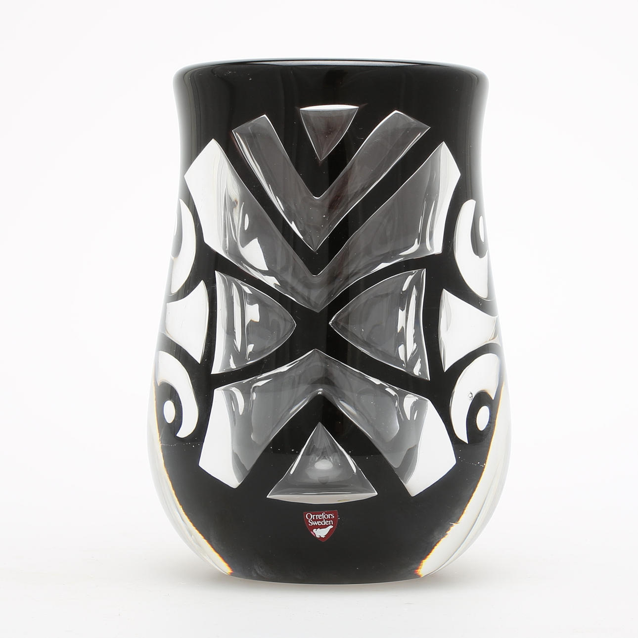 LARS HELLSTEN, vas, glas, Ariel, "Geometri IV", Orrefors, Gallery, fullsignerad och numrerad 71/75.