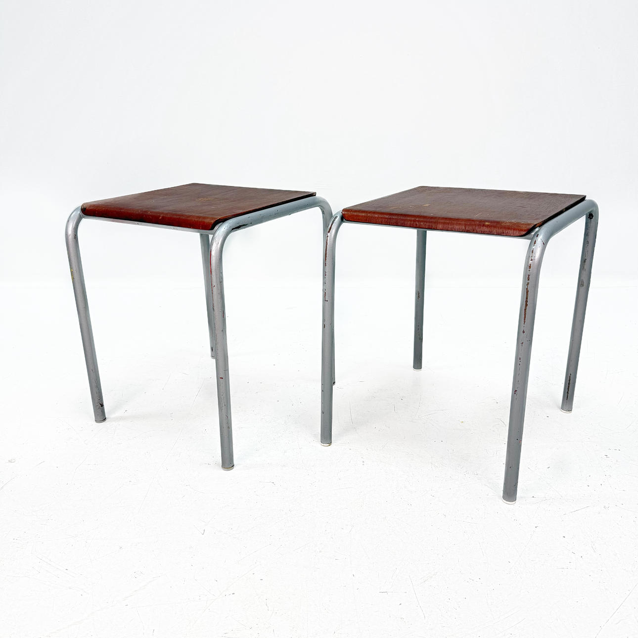 STOOLS, 2 pcs, attributed to Anders Krahner, Skillingaryd, 1960s.