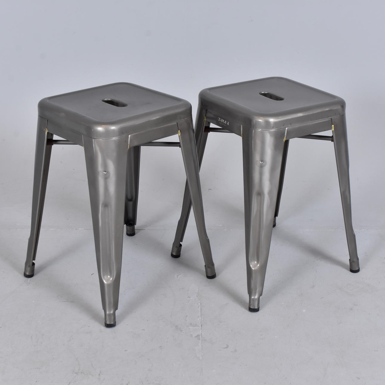 XAVIER PANCHARD. Stools, 2 pcs, Tolix, metal.