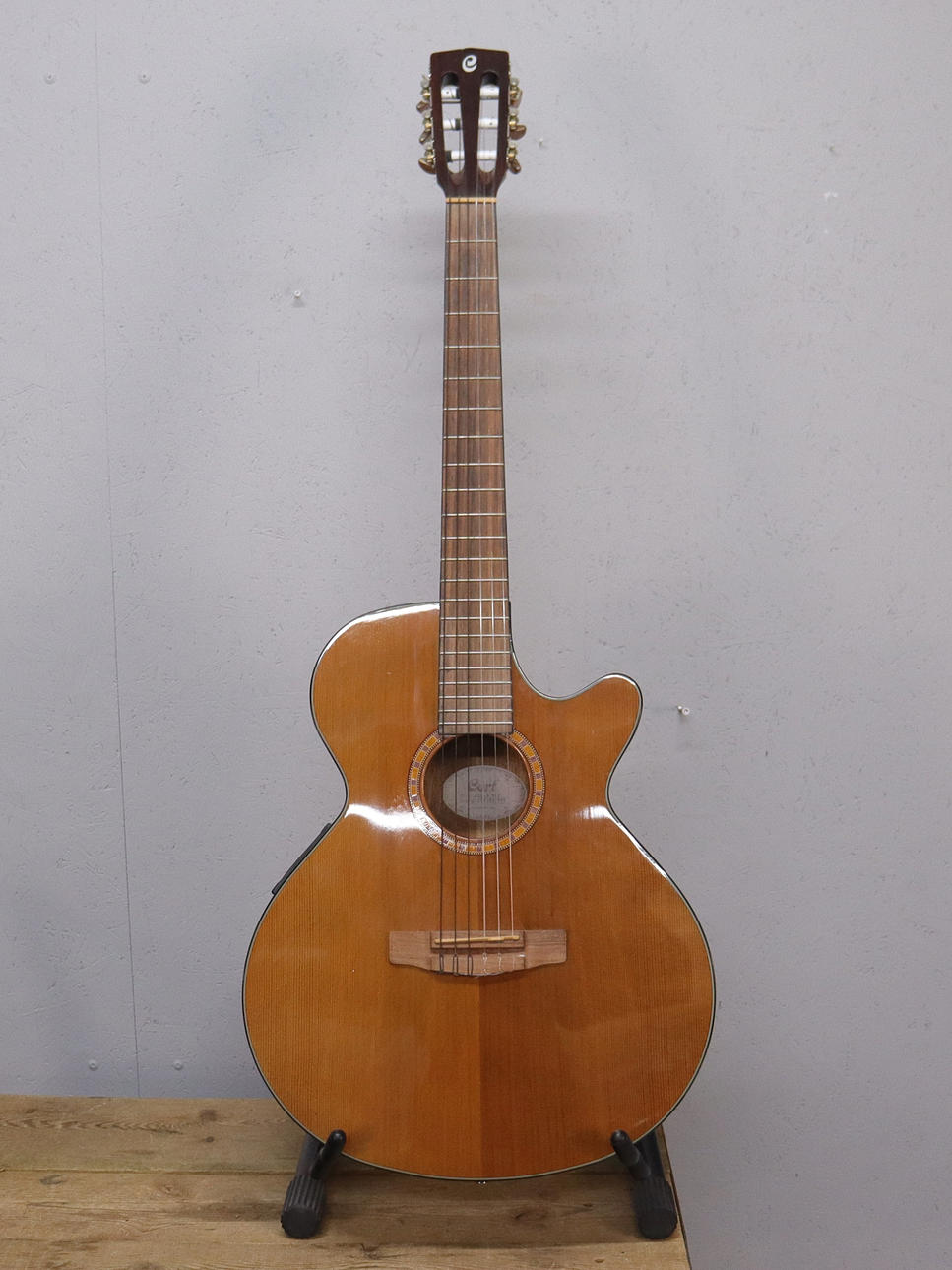 GUITAR, Cort CEC-5-NAT, acoustic, nylon-string with pickup.