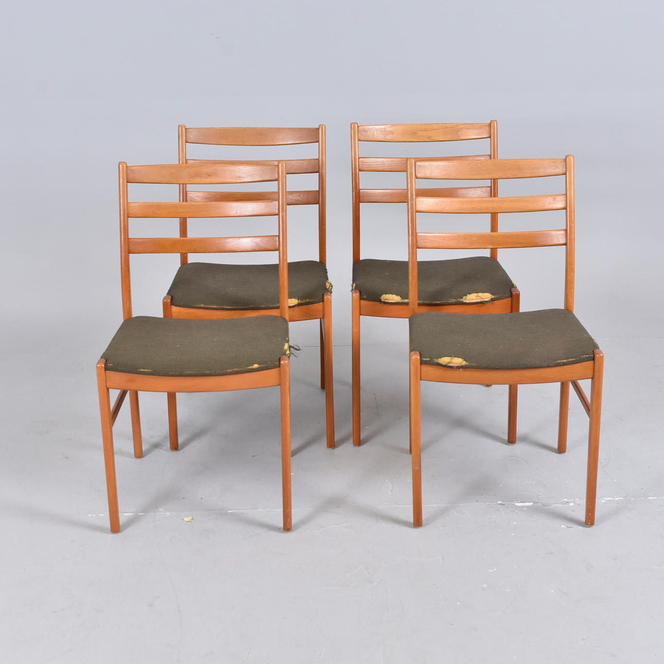 CHAIRS, 4 pieces, teak, 1960s.
