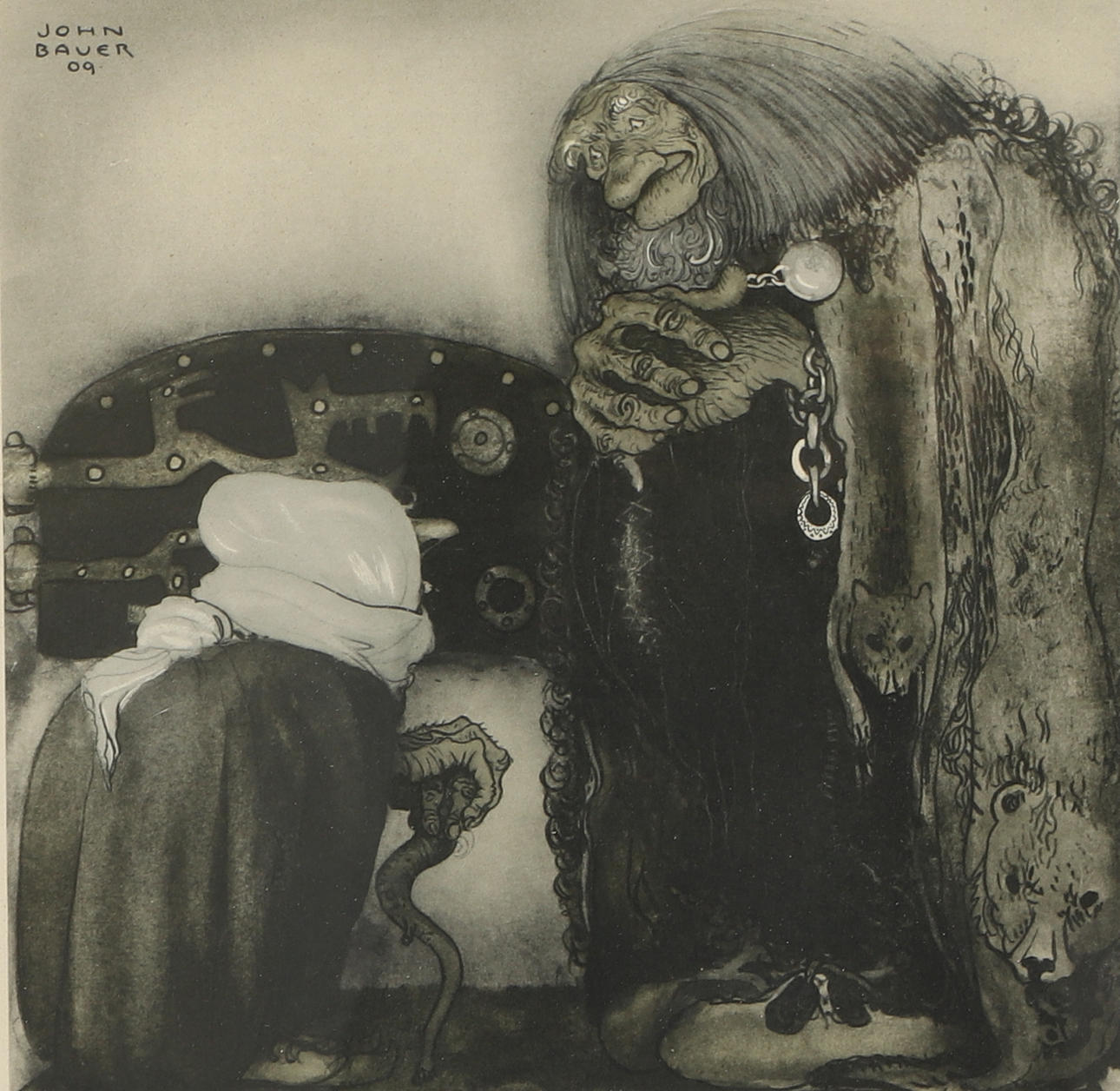 JOHN BAUER. After. Offset print, printed signature and date -09.