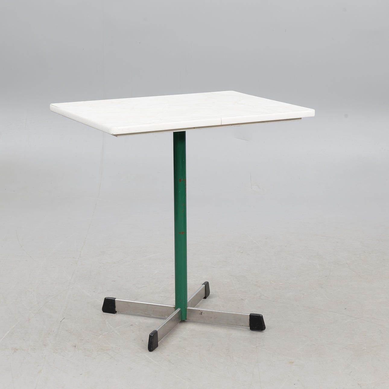 CAFE TABLE, metal, laminated top.