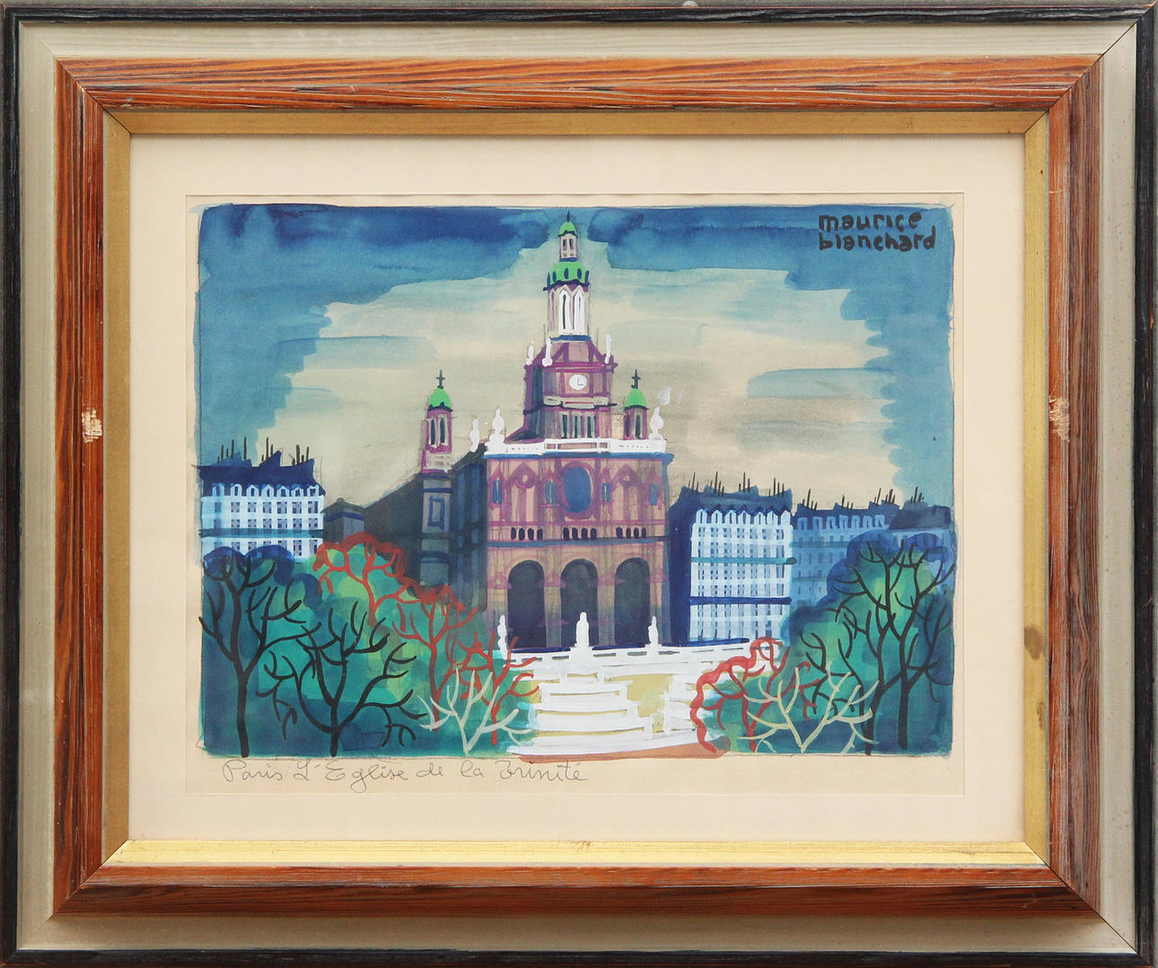 MAURICE BLANCHARD. WATERCOLOUR, Paris, signed.