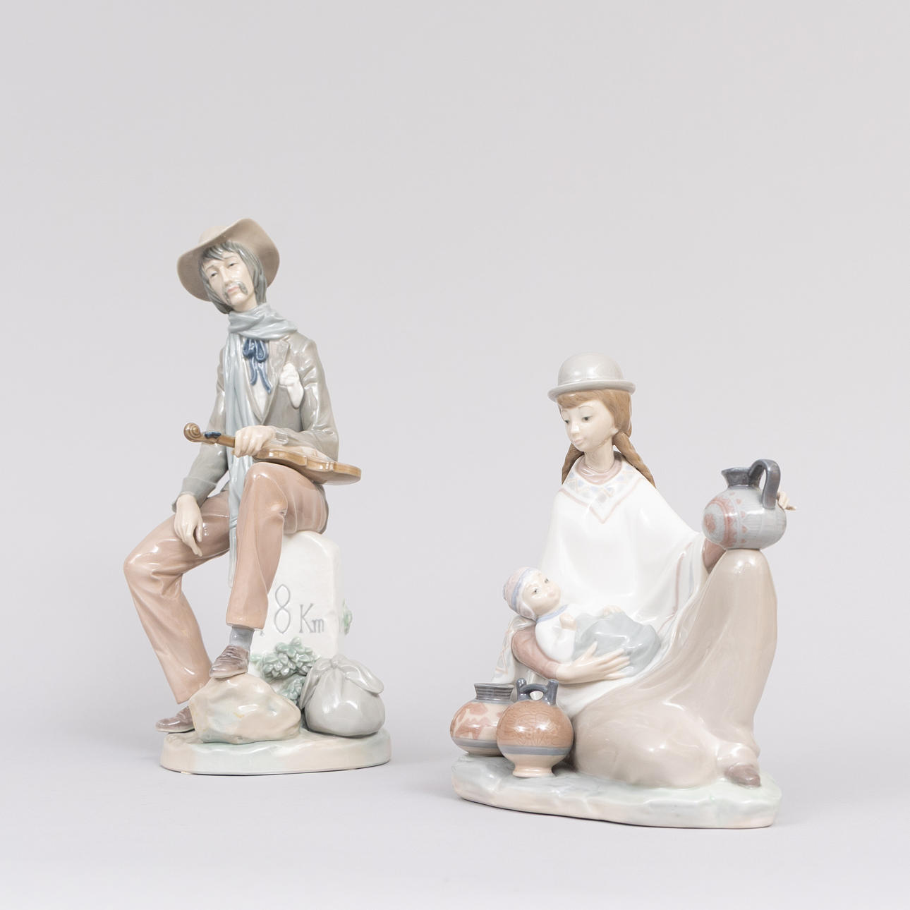 FIGURINES, 2 pcs, porcelain, Lladro, Spain.